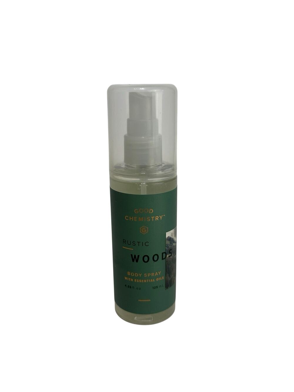 Good Chemistry Rustic Woods Body Spray Essential Oils 4.25 Oz